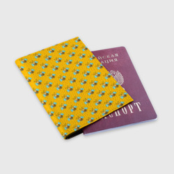 Обложка для паспорта матовая кожа Пчелы паттерн - фото 2