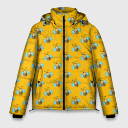 Мужская зимняя куртка 3D Пчелы паттерн