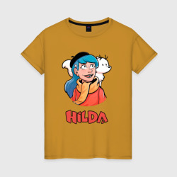 Женская футболка хлопок Хильда мультсериал рисунок