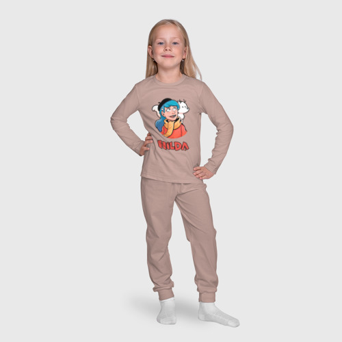 Детская пижама с лонгсливом хлопок с принтом Хильда мультсериал рисунок, фото #4