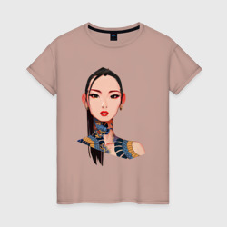Женская футболка хлопок Китаянка-модница
