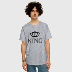 Мужская футболка хлопок Oversize King Парные Король - фото 2