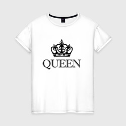 Женская футболка хлопок Queen парные Королева