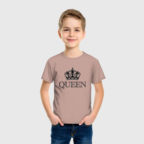 Детская футболка хлопок с принтом QUEEN | ПАРНЫЕ | Королева, фото на моделе #1