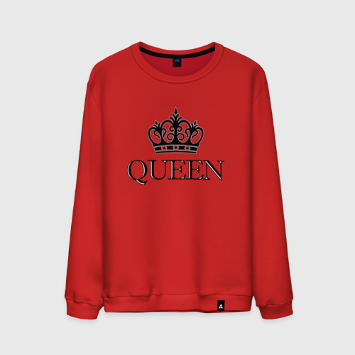 Мужской свитшот хлопок Queen парные Королева, цвет красный