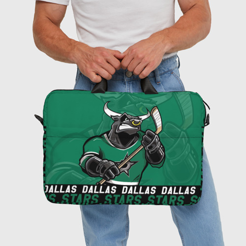 Сумка для ноутбука 3D Dallas Stars, Даллас Старз, цвет 3D печать - фото 5