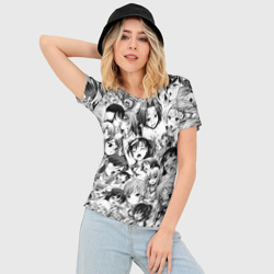 Женская футболка 3D Slim Ахегао - ahegao - фото 2