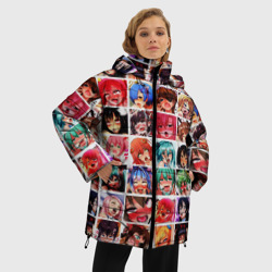 Женская зимняя куртка Oversize Ahegao цветной - ахегао - фото 2