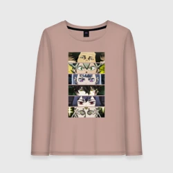 Женский лонгслив хлопок Чнерный Клевер Black Clover, персонажи