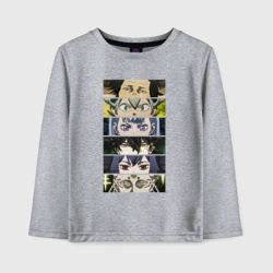 Детский лонгслив хлопок Чнерный Клевер Black Clover, персонажи