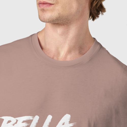Мужская футболка хлопок Бумажный Дом, Bella ciao!, цвет пыльно-розовый - фото 6
