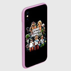 Чехол для iPhone XS Max матовый Mario x GTA - фото 2