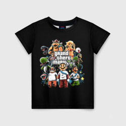 Детская футболка 3D Mario x GTA