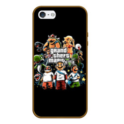 Чехол для iPhone 5/5S матовый Mario x GTA
