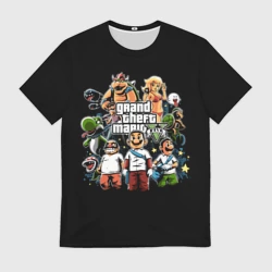 Мужская футболка 3D Mario x GTA