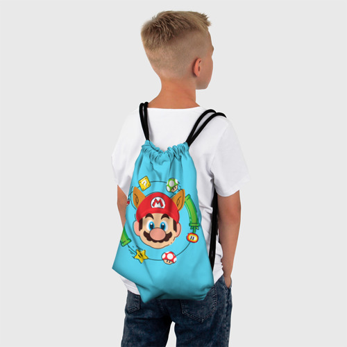 Рюкзак-мешок 3D Марио с ушками - фото 4