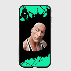 Чехол для iPhone XS Max матовый Bubble kvass - Скала Дуэйн