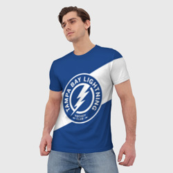 Мужская футболка 3D Тампа-Бэй Лайтнинг , Tampa Bay Lightning - фото 2