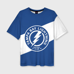 Женская футболка oversize 3D Тампа-Бэй Лайтнинг , Tampa Bay Lightning