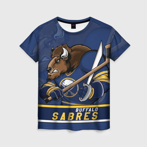 Женская футболка 3D Баффало Сейберз, Buffalo Sabres, цвет 3D печать