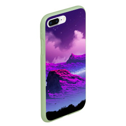 Чехол для iPhone 7Plus/8 Plus матовый Аниме закат в горах - фото 2
