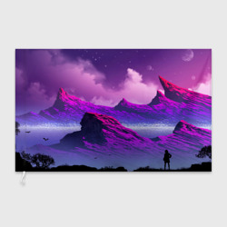 Флаг 3D Аниме закат в горах