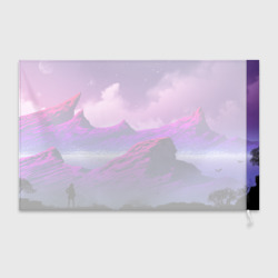 Флаг 3D Аниме закат в горах - фото 2
