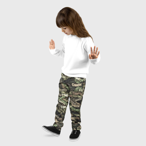 Детские брюки 3D Именной камуфляж Санёк, цвет 3D печать - фото 3