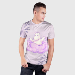 Мужская футболка 3D Slim Муми-тролль и счастливое облако - фото 2
