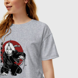Женская футболка хлопок Oversize Алхимик Эдвард - фото 2