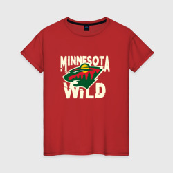 Женская футболка хлопок Миннесота Уайлд, Minnesota Wild