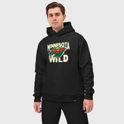 Мужской костюм oversize хлопок Миннесота Уайлд, Minnesota Wild - фото 2