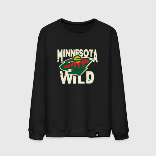 Мужской свитшот из хлопка с принтом Миннесота Уайлд, Minnesota Wild, вид спереди №1