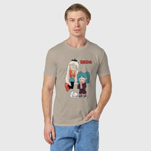 Мужская футболка хлопок Хильда мультик, цвет миндальный - фото 3