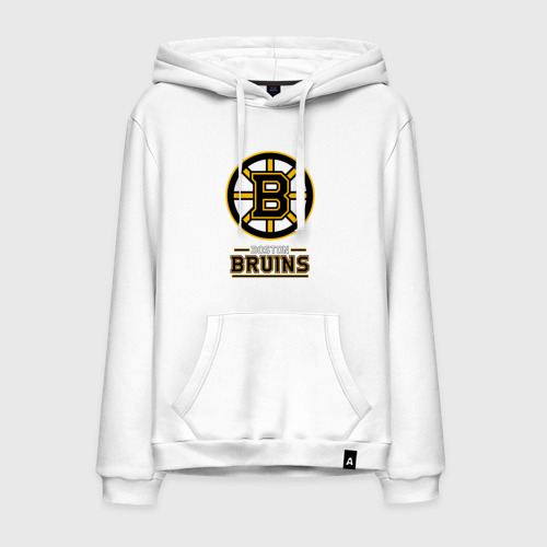 Мужская толстовка хлопок Boston Bruins , Бостон Брюинз, цвет белый