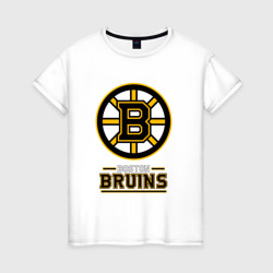 Женская футболка хлопок Boston Bruins , Бостон Брюинз