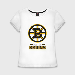 Женская футболка хлопок Slim Boston Bruins , Бостон Брюинз