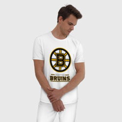 Мужская пижама хлопок Boston Bruins , Бостон Брюинз - фото 2