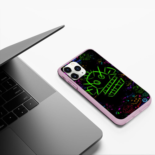 Чехол для iPhone 11 Pro матовый League Of Legends: Arcane неон, цвет розовый - фото 5