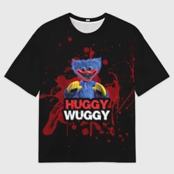 Женская футболка oversize 3D 3D Хаги Ваги Huggy Wuggy Poppy Playtime