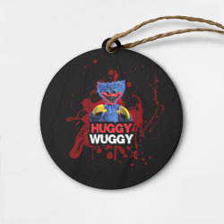 Деревянная игрушка круг 3D Хаги Ваги Huggy Wuggy Poppy Playtime