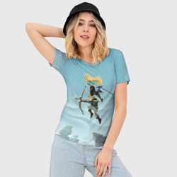 Женская футболка 3D Slim Зельда и Линк - фото 2