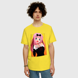 Мужская футболка хлопок Oversize Чика Фудзивара из госпожи кагуи - фото 2