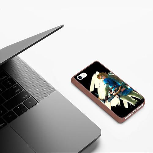 Чехол для iPhone 5/5S матовый Линк с луком, цвет коричневый - фото 5