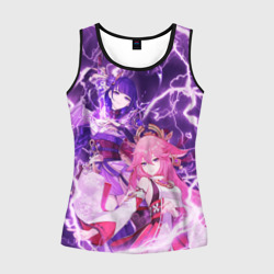 Женская майка 3D Genshin Impact - Яэ и Эи