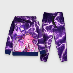 Детский костюм с толстовкой 3D Genshin Impact - Яэ и Эи