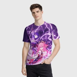 Мужская футболка 3D Genshin Impact - Яэ и Эи - фото 2