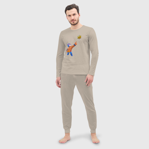 Мужская пижама с лонгсливом хлопок Эль Примо 2.0, цвет миндальный - фото 3