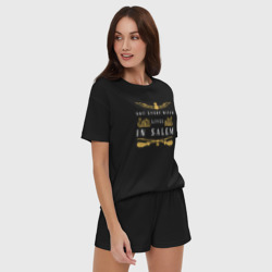 Женская пижама с шортиками хлопок Не все ведьмы живут в Салеме - фото 2