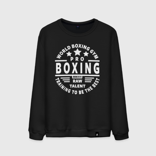 Мужской свитшот хлопок Pro boxing, цвет черный